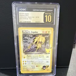 Pokemon Rocket's Zapdos 15/132 Celebrations Classic Collection Holo CGC 10 2021 - Image 1