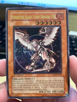 Yugioh - Horus the Black Flame Dragon LV6 (UTR) (SOD-EN007) 1st Ed NM - Image 1