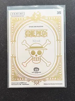 Sanji #35- Panini One Piece Treasure Box Ltd. Numbered Card 32/45 - Image 2