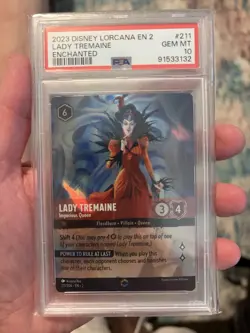 Disney Lorcana Lady Tremaine - Imperious Queen (Enchanted) 211 PSA 10 💎 - Image 1