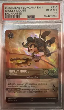 2023 DISNEY LORCANA EN 1-THE FIRST CHAPTER MICKEY MOUSE - ARTFUL ROGUE - Image 1