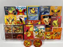 Pokemon Lot of Cards and Stickers All Flareon #136 Flareon Only Lot of 18 - Image 1