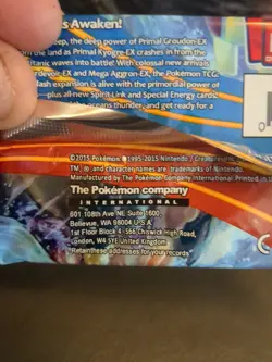 Pokemon XY Primal Clash Booster Pack Sports Trading Card 2015 Lot #2 - Image 3