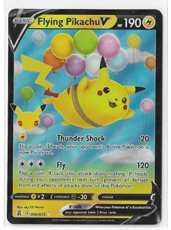 Flying Pikachu V 006/025 Pokemon Celebrations Sword Shield Rare Card NM - Image 1