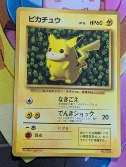 Japanese Pokemon Card Ivy Pikachu No. 025 Glossy Ken Sugimori Error Promo HP - Image 1