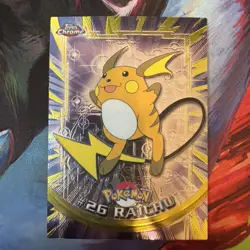 Raichu #26 Holo Foil - 2000 Topps Chrome Pokemon Card - Red Logo TV Animation Ed - Image 1