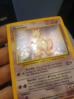 Pokemon Base Set Mewtwo Holo Rare Card 10/102 - Image 2