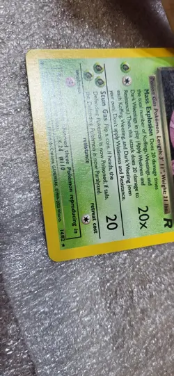 Dark Weezing Rocket Set Holo Rare Pokemon Card 14/82 WOTC Vintage 2000 - Image 3