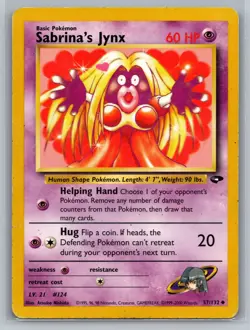 Sabrina's Jynx Gym Challenge #057/132 Uncommon Pokemon Card - Image 1