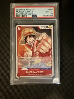 Monkey.D.Luffy (001) P-001 One Piece Demo Deck Cards 2023 - PSA 10 - Image 1