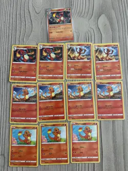 POKEMON CARD LOT 12 TOTAL CHARMANDER CHARMELEON - Image 1