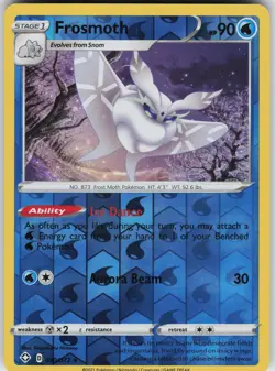 Pokemon Frosmoth 064/202 SWSH01: Sword & Shield Base Set Reverse Holo card - Image 1