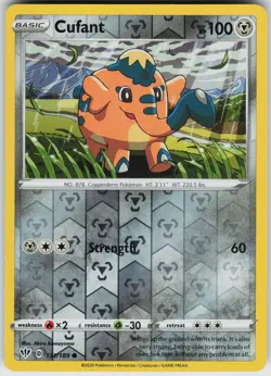 Pokemon Cufant 131/189 SWSH03: Darkness Ablaze Reverse Holo card - Image 1