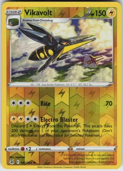 Pokemon Vikavolt 101/264 SWSH08: Fusion Strike Reverse Holo card - Image 1