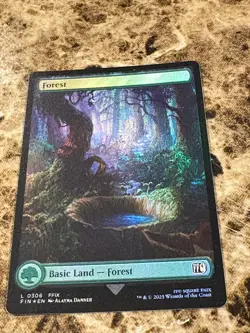 FOREST Magic MTG Final Fantasy #306 Full Art Foil - Image 1