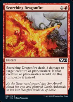 Scorching Dragonfire - Light Play MTG Magic 2021 Core Set - Image 1