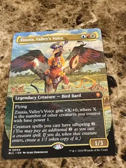 ZINNIA, VALLEY'S VOICE Magic MTG Bloomburrow Borderless - Image 1