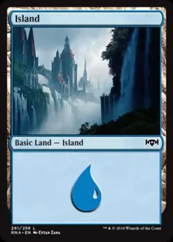 Island -Foil Light Play MTG Ravnica Allegiance - Image 1