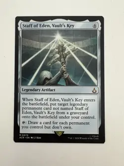 Staff of Eden Vault’s Key MTG Magic the Gathering Card NM Near Mint ACR - Image 1