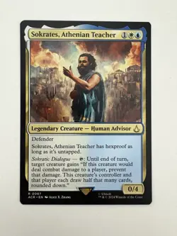 Sokrates Athenian Teacher MTG Magic the Gathering Card NM Near Mint ACR - Image 1