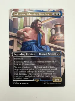 Sokrates Athenian Teacher Borderless MTG Magic Gathering Card NM Near Mint ACR - Image 1