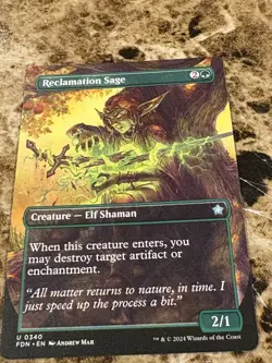RECLAMATION SAGE Magic MTG Foundations Borderless LP - Image 1