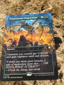 PREPOSTEROUS PROPORTIONS Magic MTG Foundations Borderless LP - Image 1