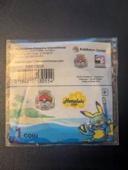 Pokemon LIMITED EDITION Worlds 2024 Honolulu Pikachu Diving Coin Pokemon Center - Image 2