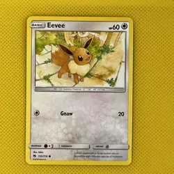 Eevee 155/214 Common Lost Thunder Sun & Moon Pokemon Card NM - Image 1