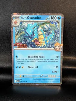 Pokemon Misty's Gyarados 049 Holo Destined Rivals Prerelease STAFF NEAR MINT - Image 1