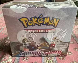 Pokemon Sword And Shield Base Set Booster Box Factory Sealed - Image 1