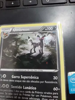 Pokemon Umbreon XY Cosmos Black Star Promo XY96 Holo PORTUGUESE LP with SWIRL - Image 4
