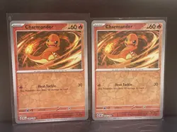 Pokemon TCG Obsidian Flames Charmander 026/197 Reverse Holo (2 Cards) - Image 1