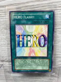 Yugioh Hero Flash!! RYMP-EN027 Secret Rare 1st Ed - Image 1