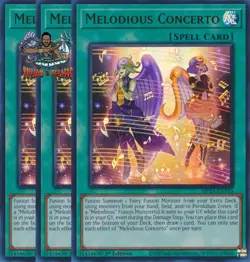 Yugioh! 3x Melodious Concerto MP25-EN195 Ultra Rare 1st Ed NM - Image 1