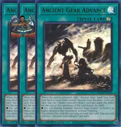 Yugioh! 3x Ancient Gear Advance MP25-EN194 Ultra Rare 1st Ed NM - Image 1