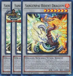 Yugioh! 3x Sangenpai Bident Dragion MP25-EN190 Ultra Rare 1st Ed NM - Image 1