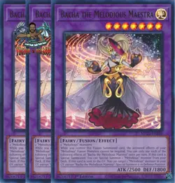Yugioh! 3x Bacha the Melodious Maestra MP25-EN188 Ultra Rare 1st Ed NM - Image 1