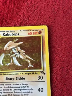 Kabutops 9/62 Fossil Holo Wotc Pokemon Card 1999 Played Vintage - Image 2