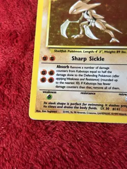 Kabutops 9/62 Fossil Holo Wotc Pokemon Card 1999 Played Vintage - Image 4