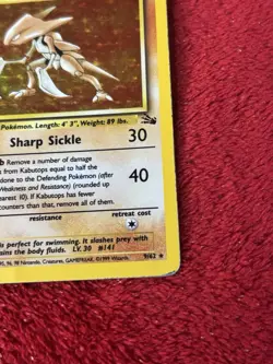 Kabutops 9/62 Fossil Holo Wotc Pokemon Card 1999 Played Vintage - Image 5