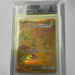 Pokemon TCG Pikachu EX Hyper Rare Gold SV Prismatic Evolutions Card 179/131 - Image 1