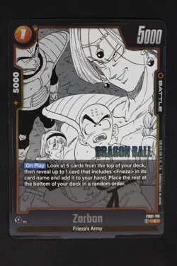 Dragon Ball Super Zarbon C NM - Manga Booster 02 Release Event Cards FB01-116 - Image 1