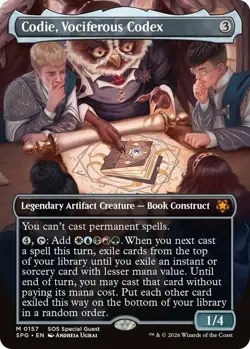 Codie, Vociferous Codex - Borderless~157~NM~(SPG) - Special Guests~MTG - Image 1