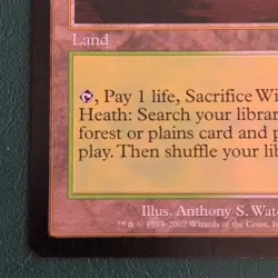 Wizards of the Coast Windswept Heath MTG Onslaught Land Rare Regular 2002 #328 - Image 4