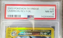 Pokemon Umbreon Skyridge Reverse Holo #32/144 PSA 8 Rare 2003 English 128 POP - Image 3