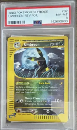 Pokemon Umbreon Skyridge Reverse Holo #32/144 PSA 8 Rare 2003 English 128 POP - Image 5