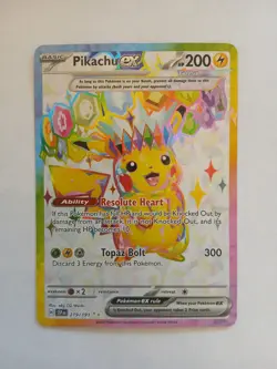 Pokemon Pikachu EX Full Art Holo Special Illustration Rare 219/191 HP200 - Image 1