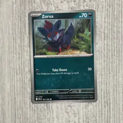Pokemon Zorua Twilight Masquerade 061/086 Basic Card 70 HP 30 Attack English - Image 1