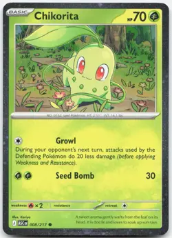 Chikorita 008/217 (Cosmos Holo) Common ME: Ascended Heroes Pokemon Near Mint - Image 1